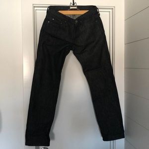 Unbranded Brand 14oz SELVEDGE DENIM JEANS (31” x 30 1/2”), Black *CRISP*